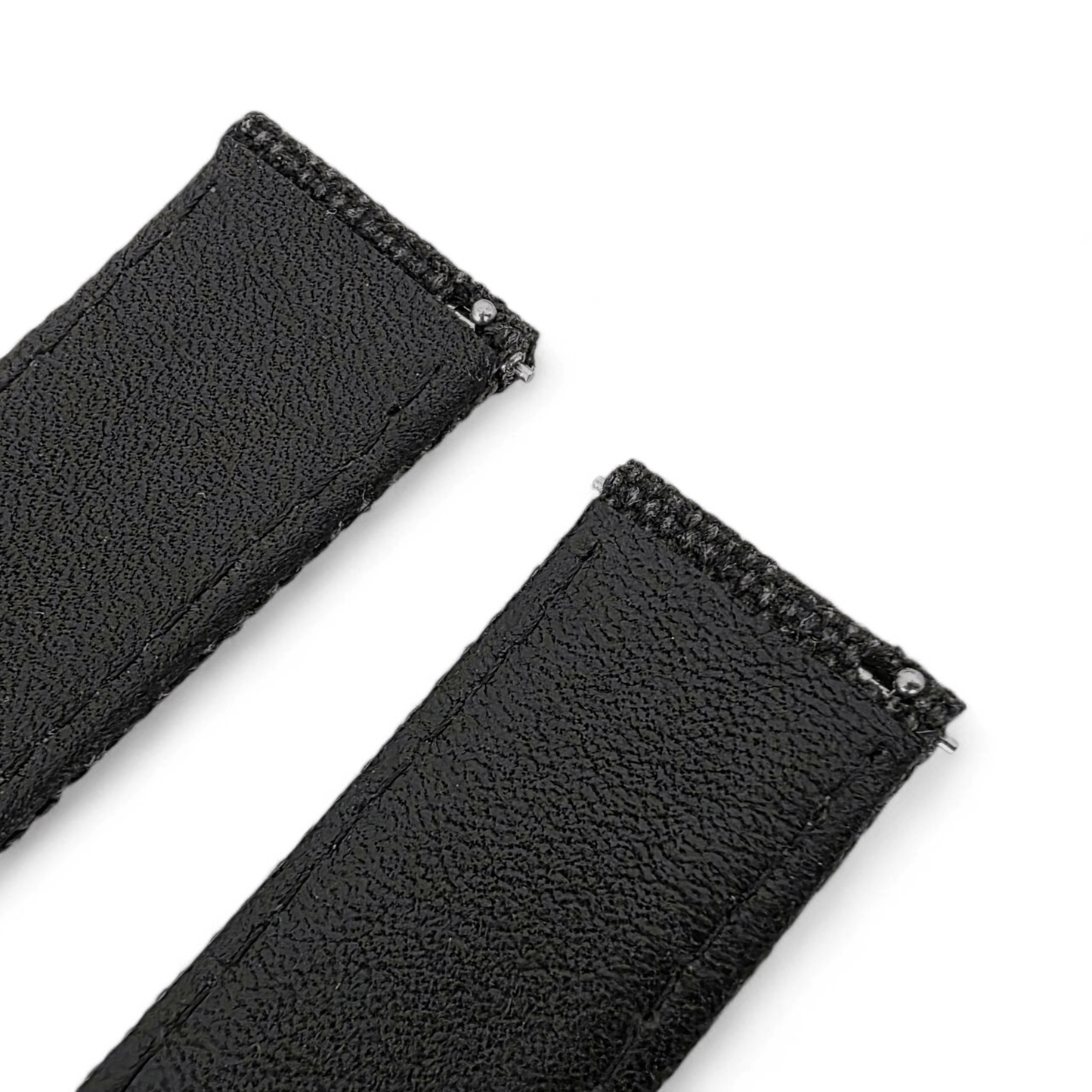 Premium Canvas Watch Strap 4mm Thick 18mm 20mm 22mm Washed Black - Wrist Envy