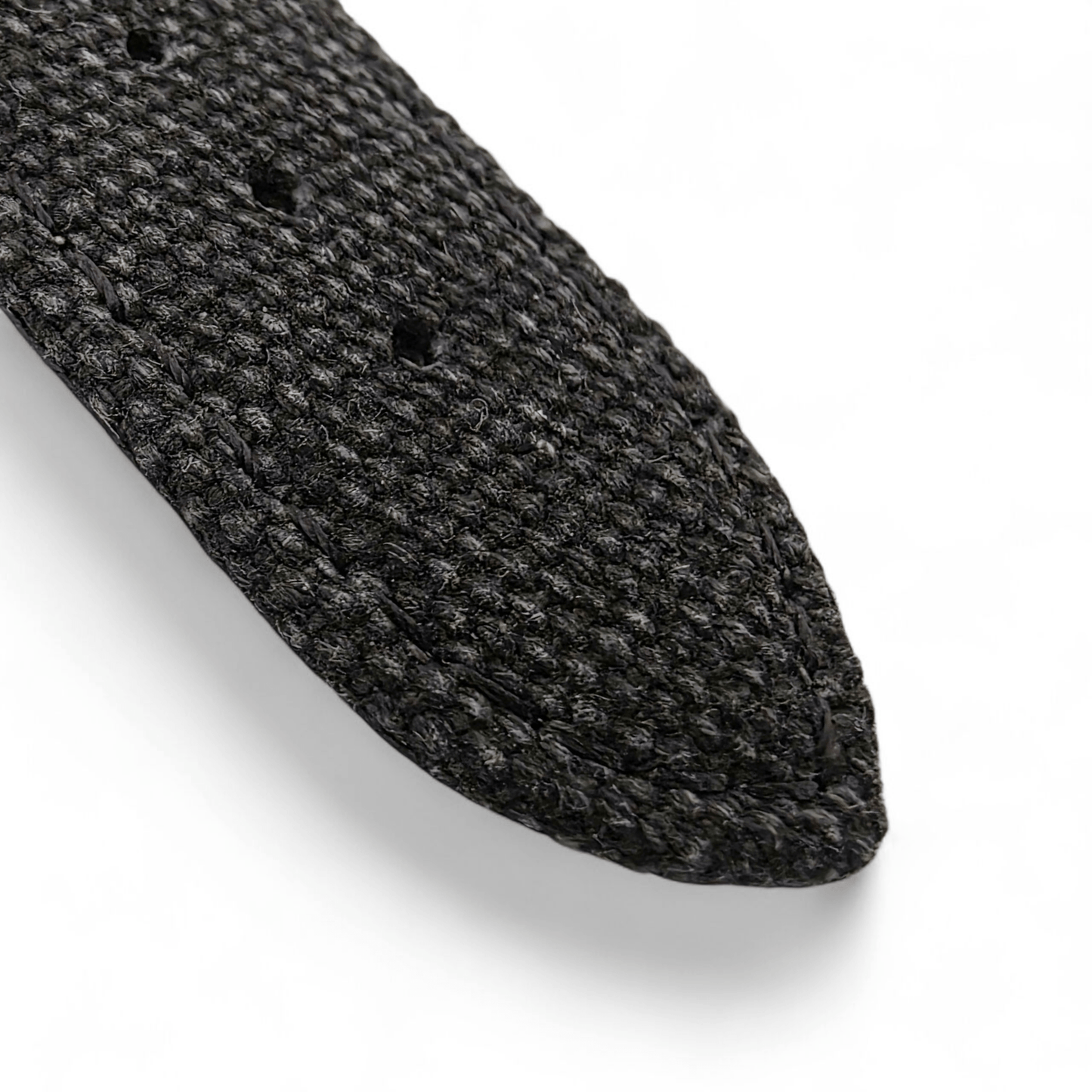 Premium Canvas Watch Strap 4mm Thick 18mm 20mm 22mm Washed Black - Wrist Envy