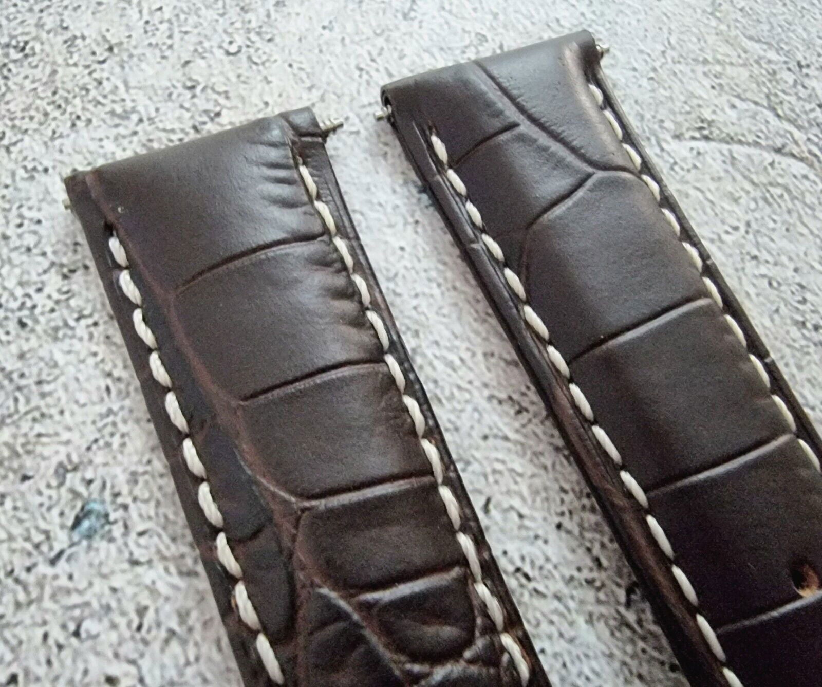 Premium Crocodile Aligator Grain Watch Strap 18mm 20mm 22mm 24mm - Wrist Envy