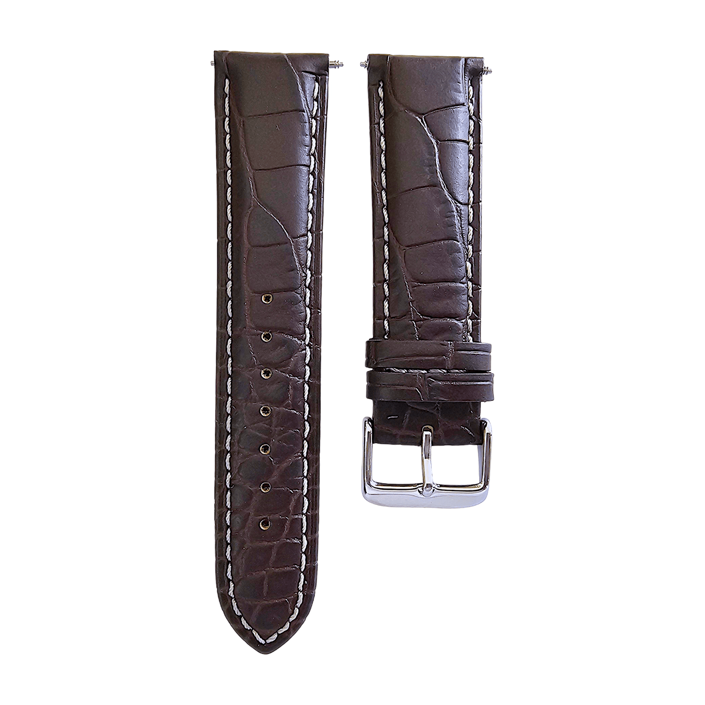 Premium Crocodile Aligator Grain Watch Strap 18mm 20mm 22mm 24mm - Wrist Envy