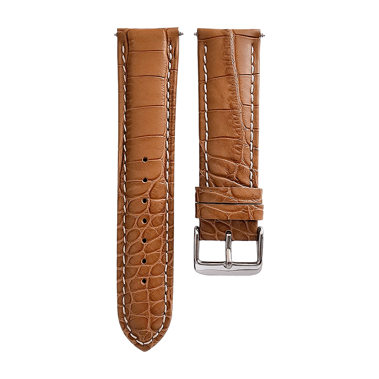Premium Crocodile Aligator Grain Watch Strap 18mm 20mm 22mm 24mm - Wrist Envy