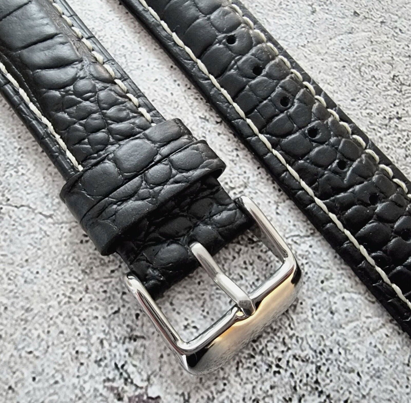 Premium Crocodile Aligator Grain Watch Strap 18mm 20mm 22mm 24mm - Wrist Envy