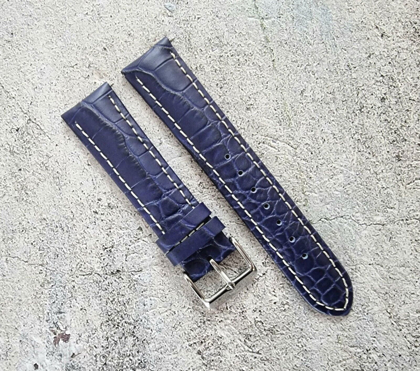Premium Crocodile Aligator Grain Watch Strap 18mm 20mm 22mm 24mm - Wrist Envy