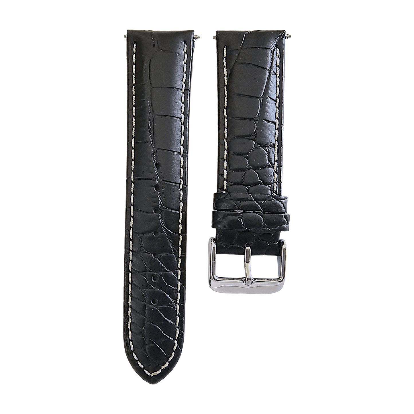 Premium Crocodile Aligator Grain Watch Strap 18mm 20mm 22mm 24mm - Wrist Envy