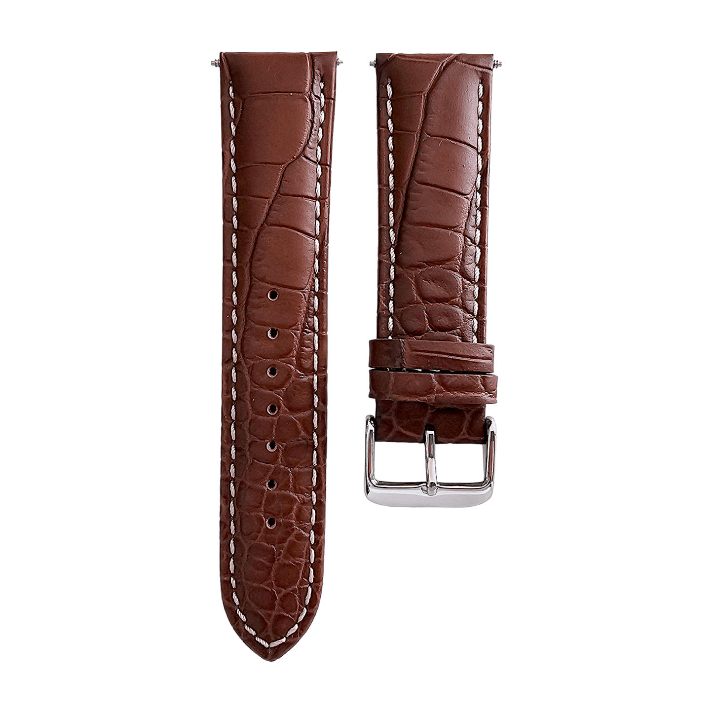 Premium Crocodile Aligator Grain Watch Strap 18mm 20mm 22mm 24mm - Wrist Envy