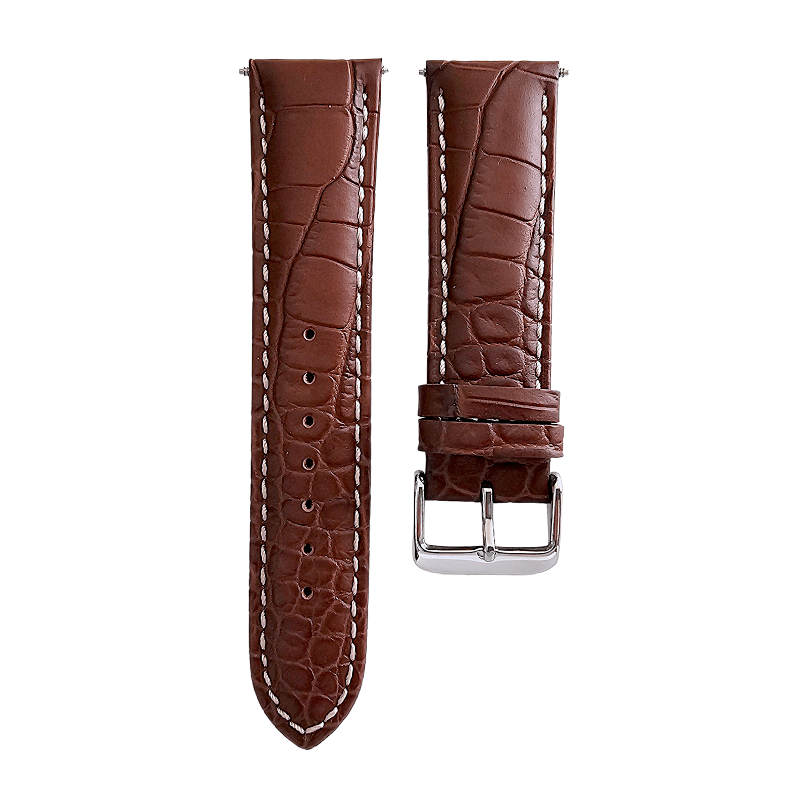 Premium Crocodile Aligator Grain Watch Strap 18mm 20mm 22mm 24mm - Wrist Envy