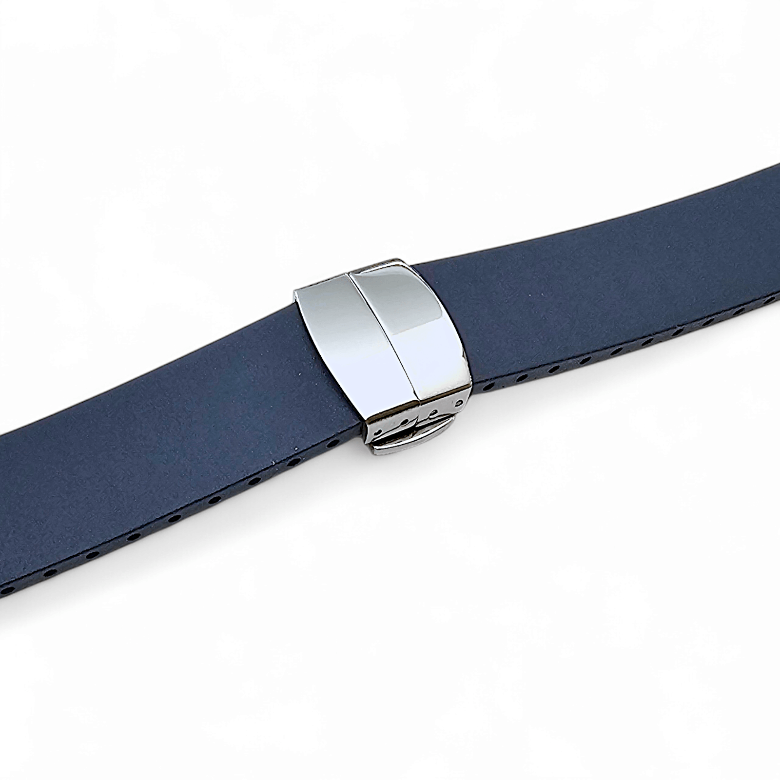 Premium FKM Rubber Cut To Size Deployment Watch Strap Band Mens Divers 20mm 22mm XL - Wrist Envy