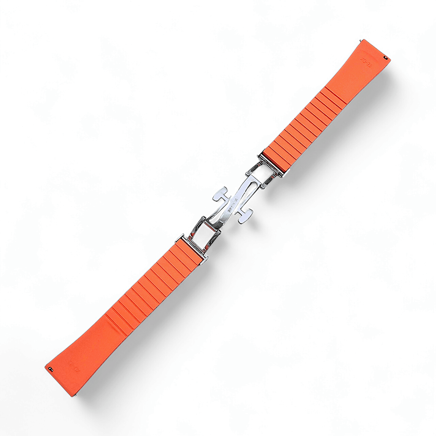 Premium FKM Rubber Cut To Size Deployment Watch Strap Band Mens Divers 20mm 22mm XL - Wrist Envy