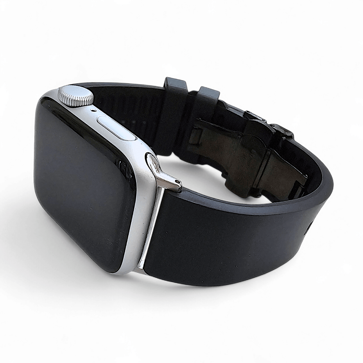 Premium FKM Rubber Watch Strap For Apple Watch Black - Wrist Envy