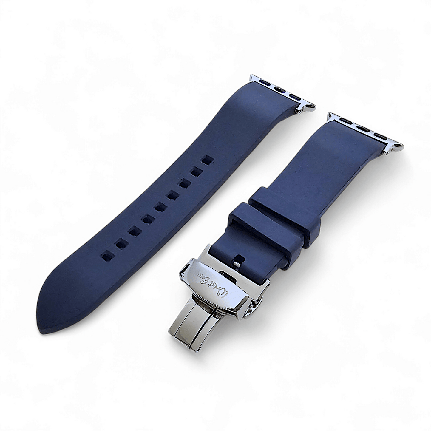 Premium FKM Rubber Watch Strap For Apple Watch Blue - Wrist Envy