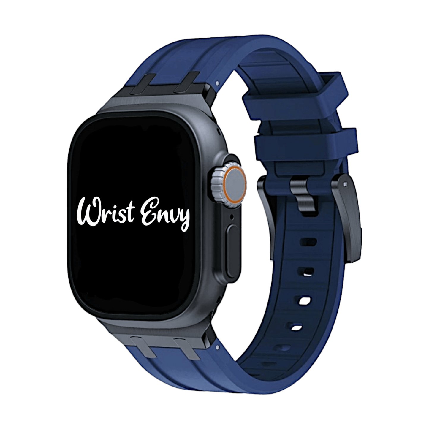 Premium FKM Rubber Watch Strap For Apple Watch Midnight Blue - Wrist Envy