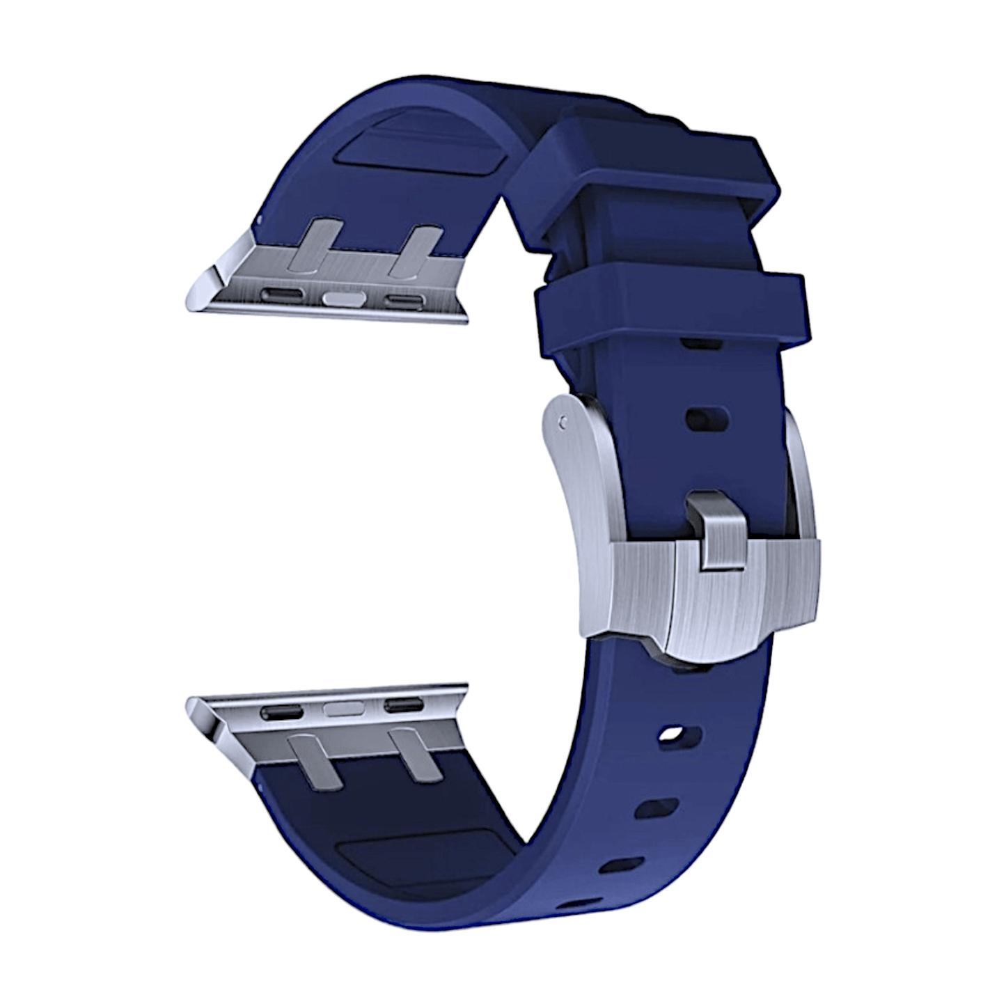 Premium FKM Rubber Watch Strap For Apple Watch Midnight Blue - Wrist Envy