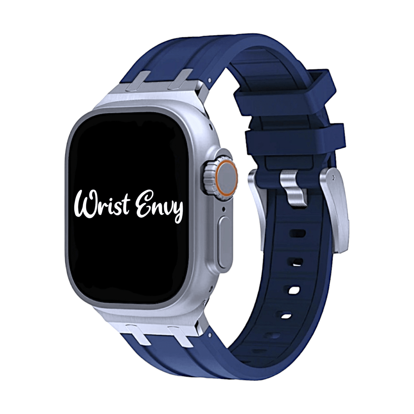 Premium FKM Rubber Watch Strap For Apple Watch Midnight Blue - Wrist Envy