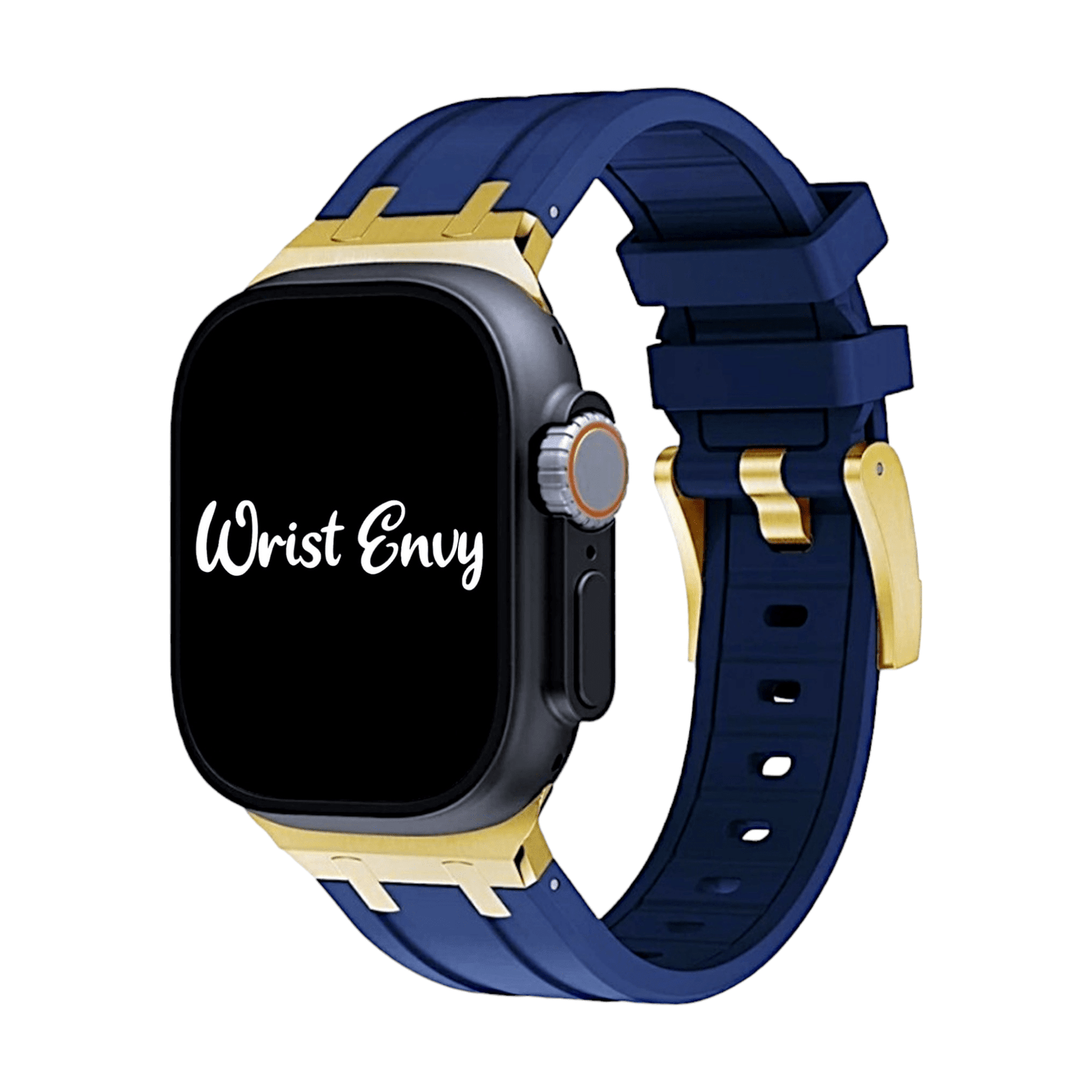Premium FKM Rubber Watch Strap For Apple Watch Midnight Blue - Wrist Envy