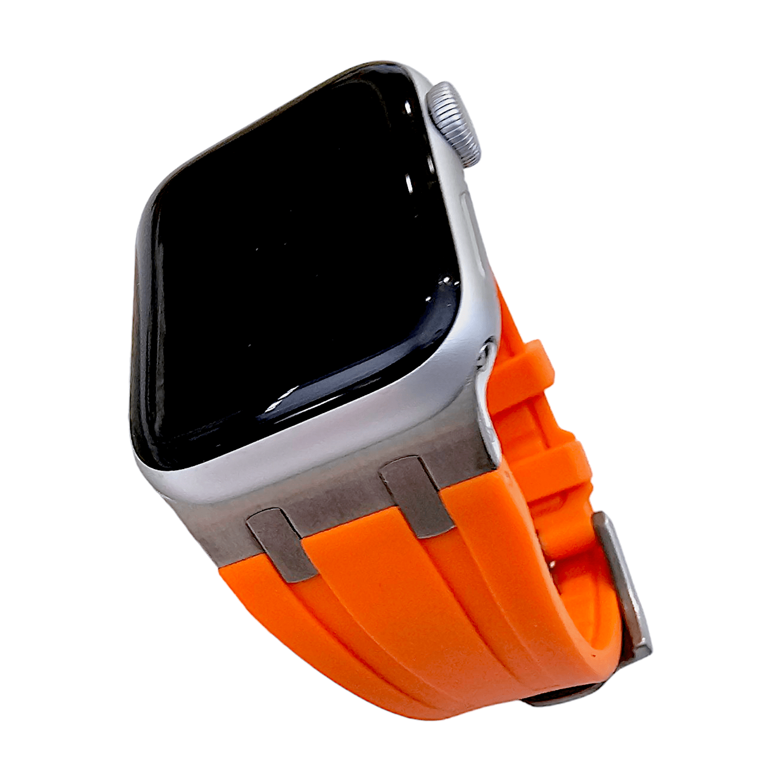 Premium FKM Rubber Watch Strap For Apple Watch Orange - Wrist Envy