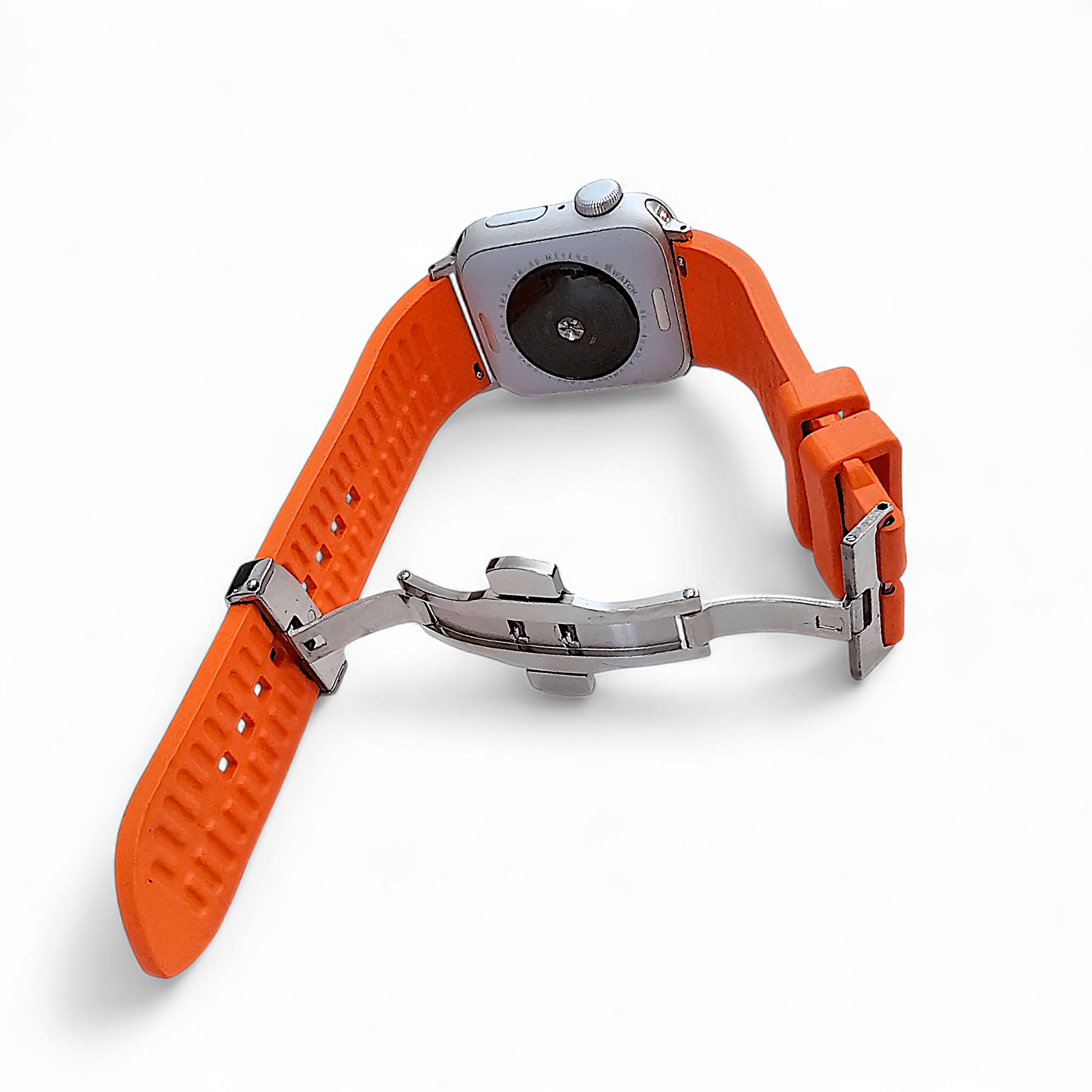 Premium FKM Rubber Watch Strap For Apple Watch Orange - Wrist Envy