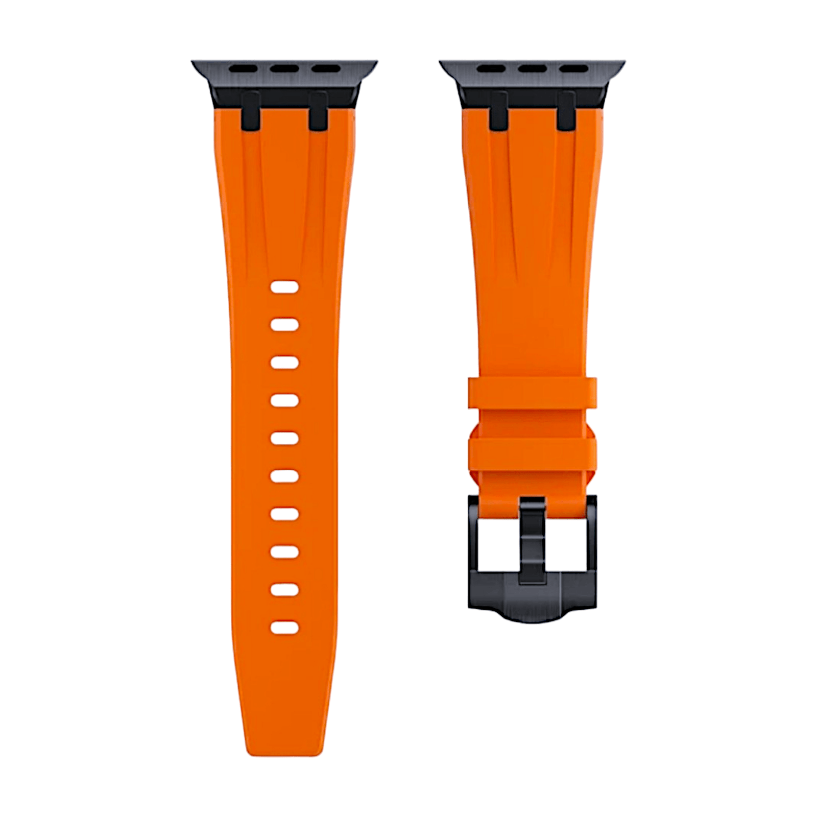 Premium FKM Rubber Watch Strap For Apple Watch Orange - Wrist Envy
