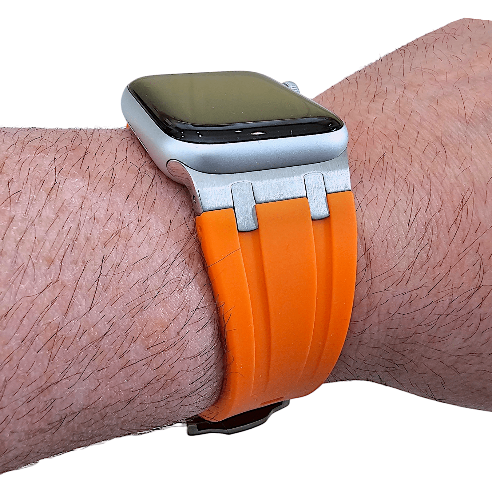 Premium FKM Rubber Watch Strap For Apple Watch Orange - Wrist Envy