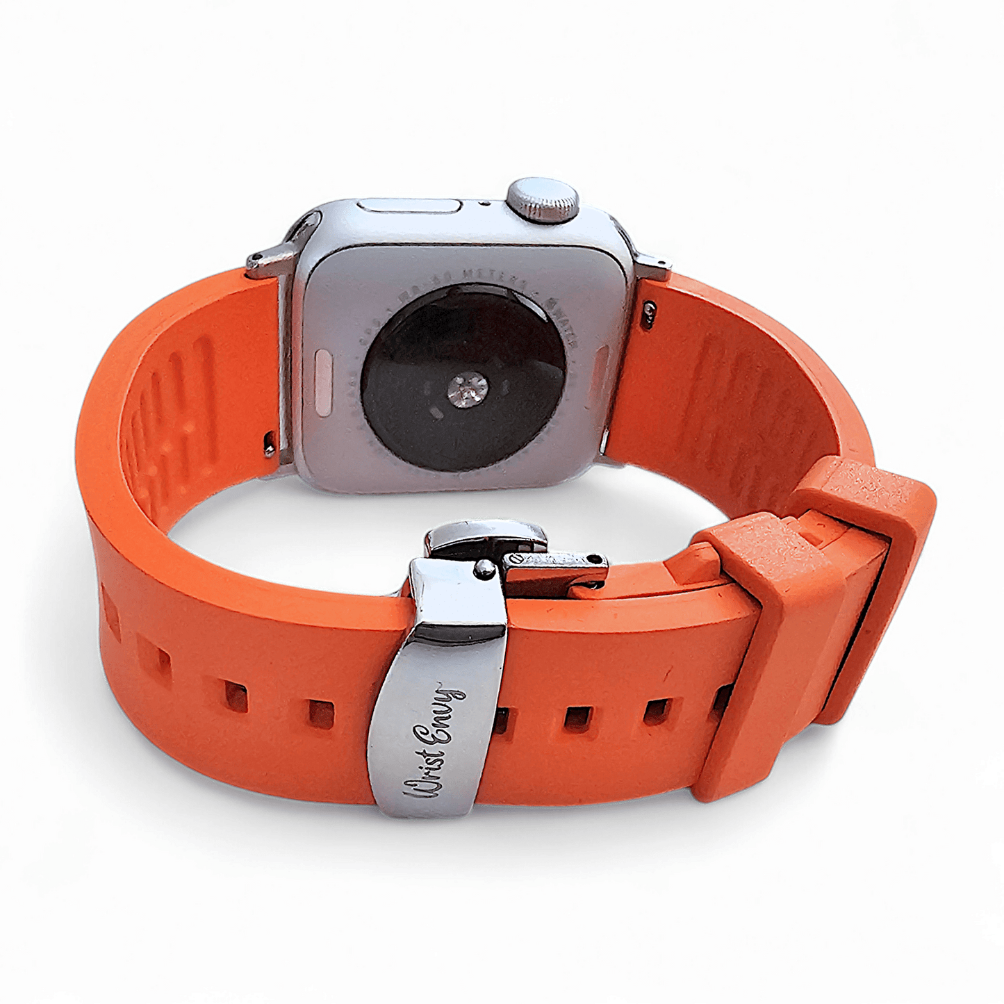 Premium FKM Rubber Watch Strap For Apple Watch Orange - Wrist Envy