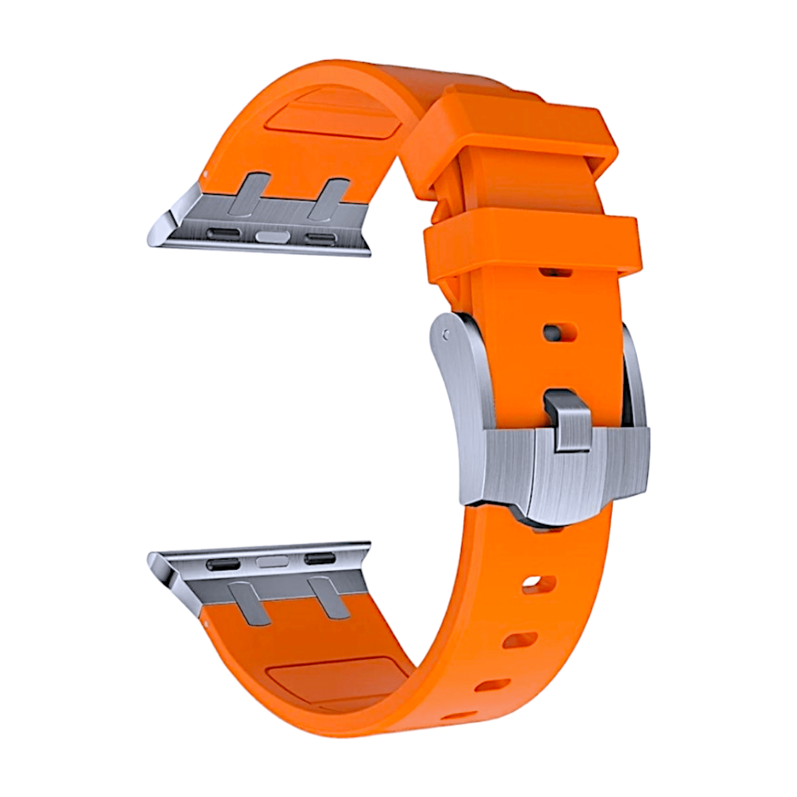 Premium FKM Rubber Watch Strap For Apple Watch Orange - Wrist Envy