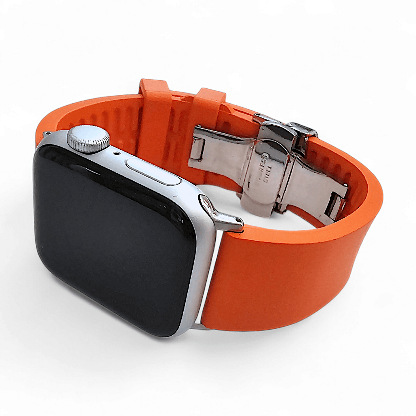 Premium FKM Rubber Watch Strap For Apple Watch Orange - Wrist Envy
