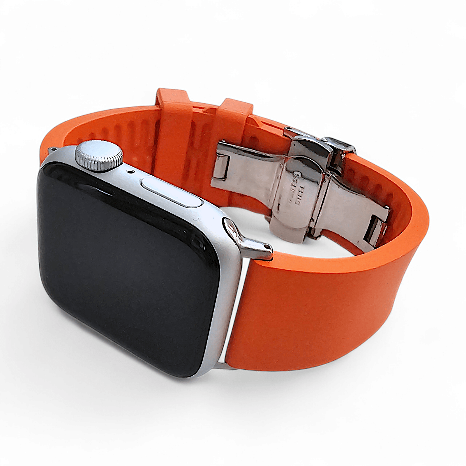 Premium FKM Rubber Watch Strap For Apple Watch Orange - Wrist Envy