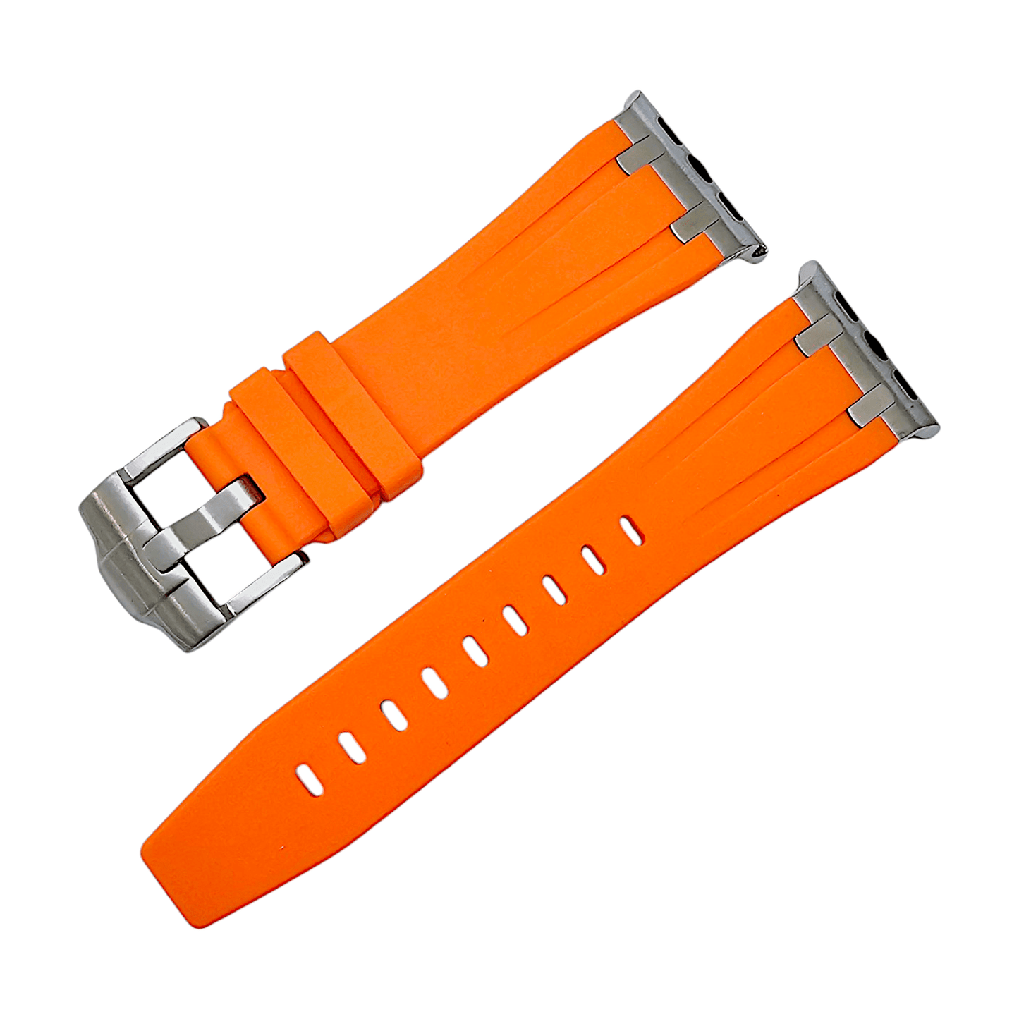Premium FKM Rubber Watch Strap For Apple Watch Orange - Wrist Envy
