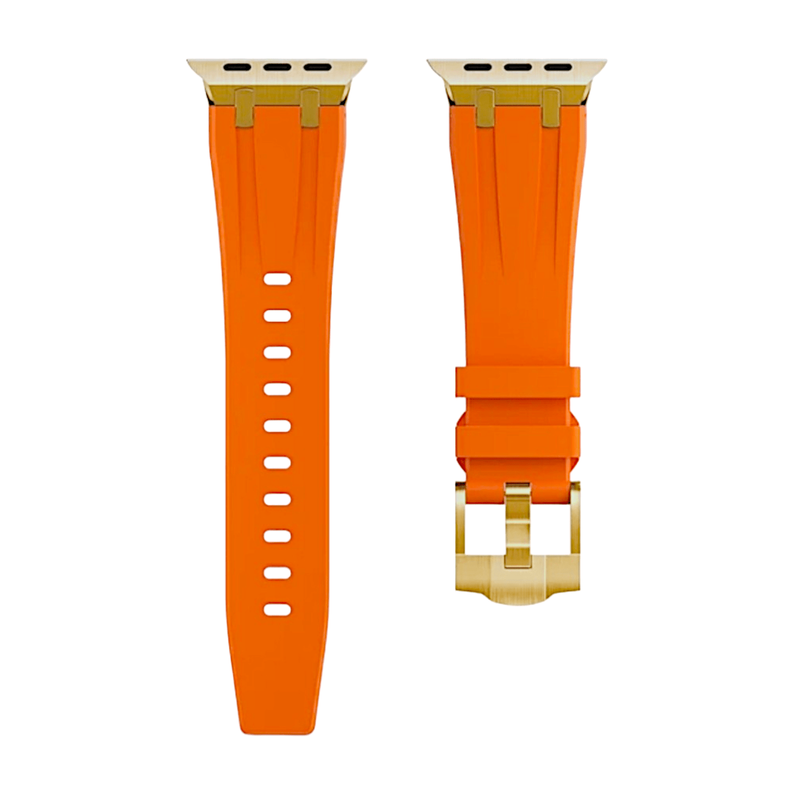 Premium FKM Rubber Watch Strap For Apple Watch Orange - Wrist Envy