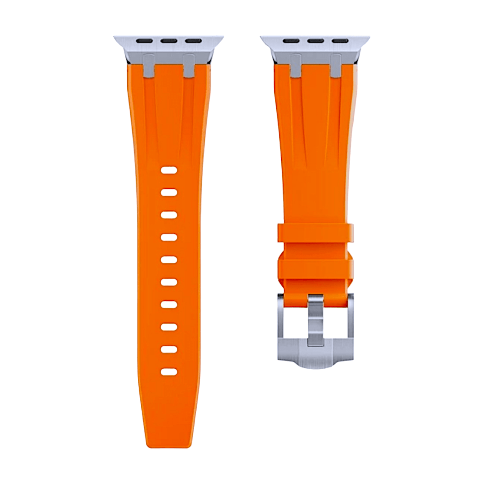 Premium FKM Rubber Watch Strap For Apple Watch Orange - Wrist Envy