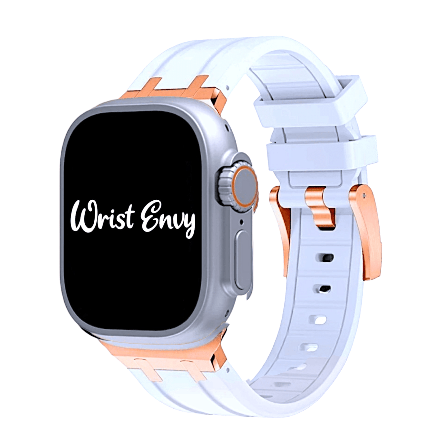 Premium FKM Rubber Watch Strap For Apple Watch White - Wrist Envy