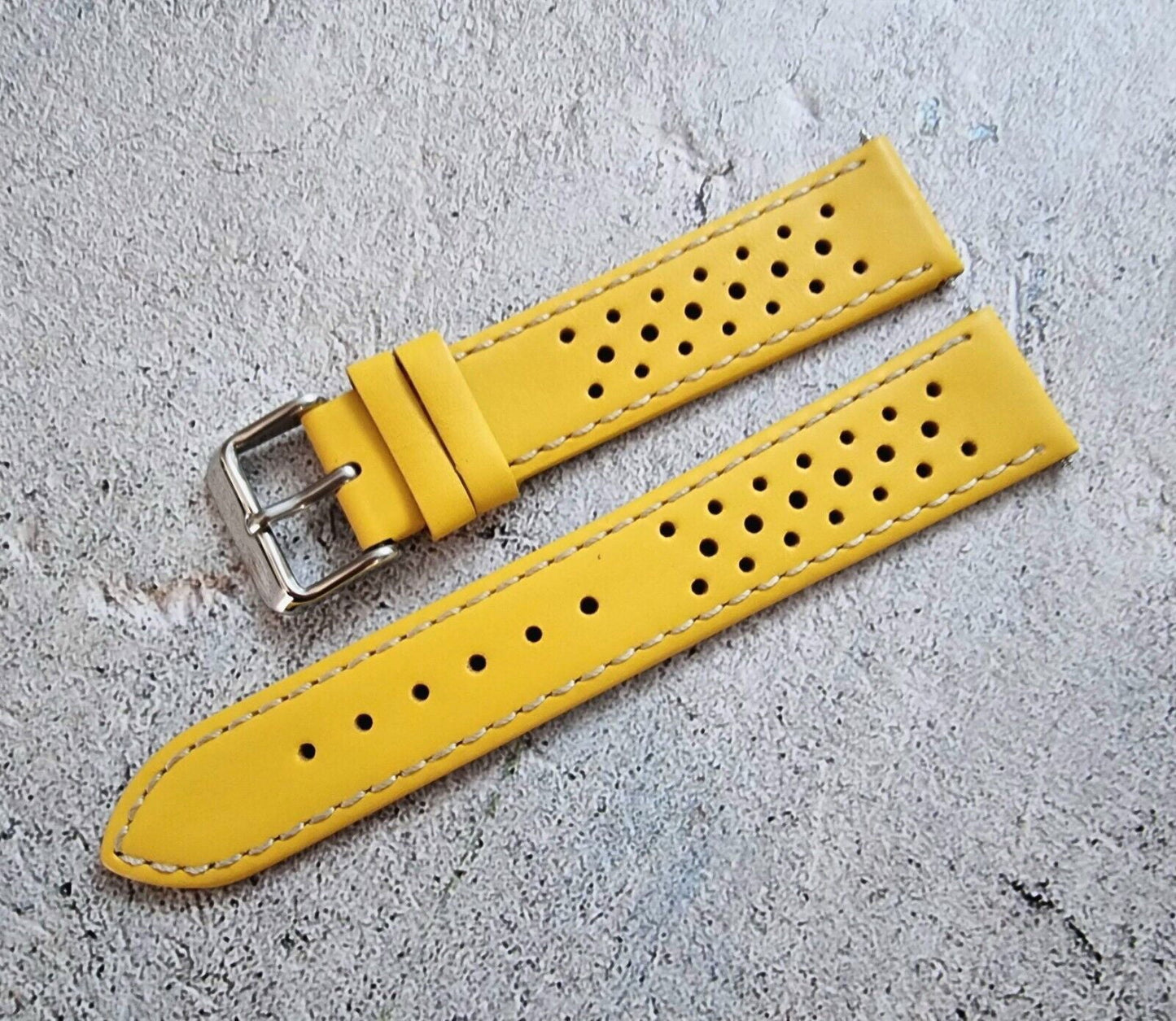 Premium Leather Rally Watch Strap 18mm 20mm 22mm 24mm - Wrist Envy