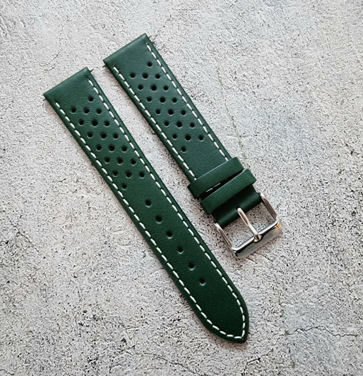 Premium Leather Rally Watch Strap 18mm 20mm 22mm 24mm - Wrist Envy