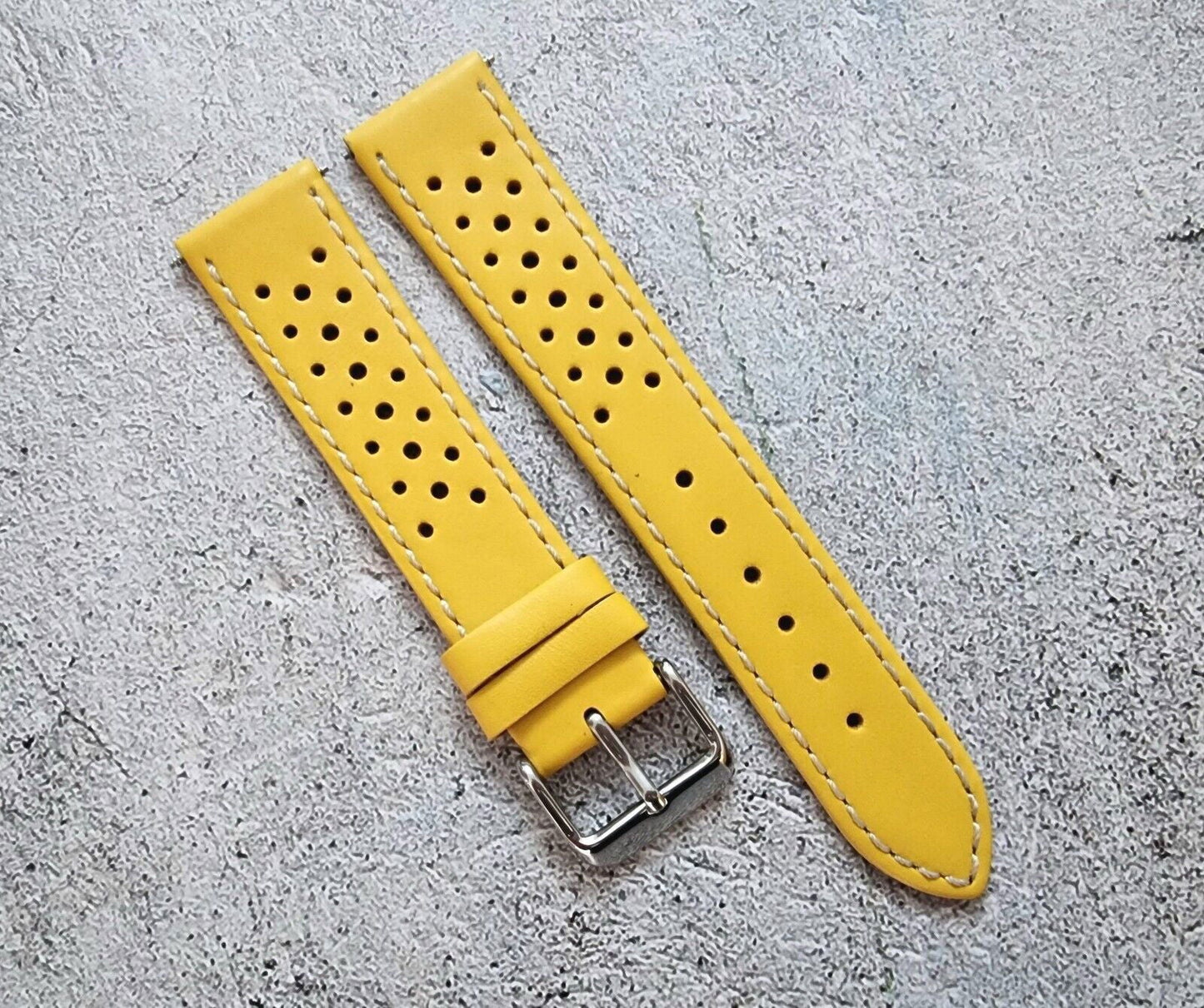 Premium Leather Rally Watch Strap 18mm 20mm 22mm 24mm - Wrist Envy