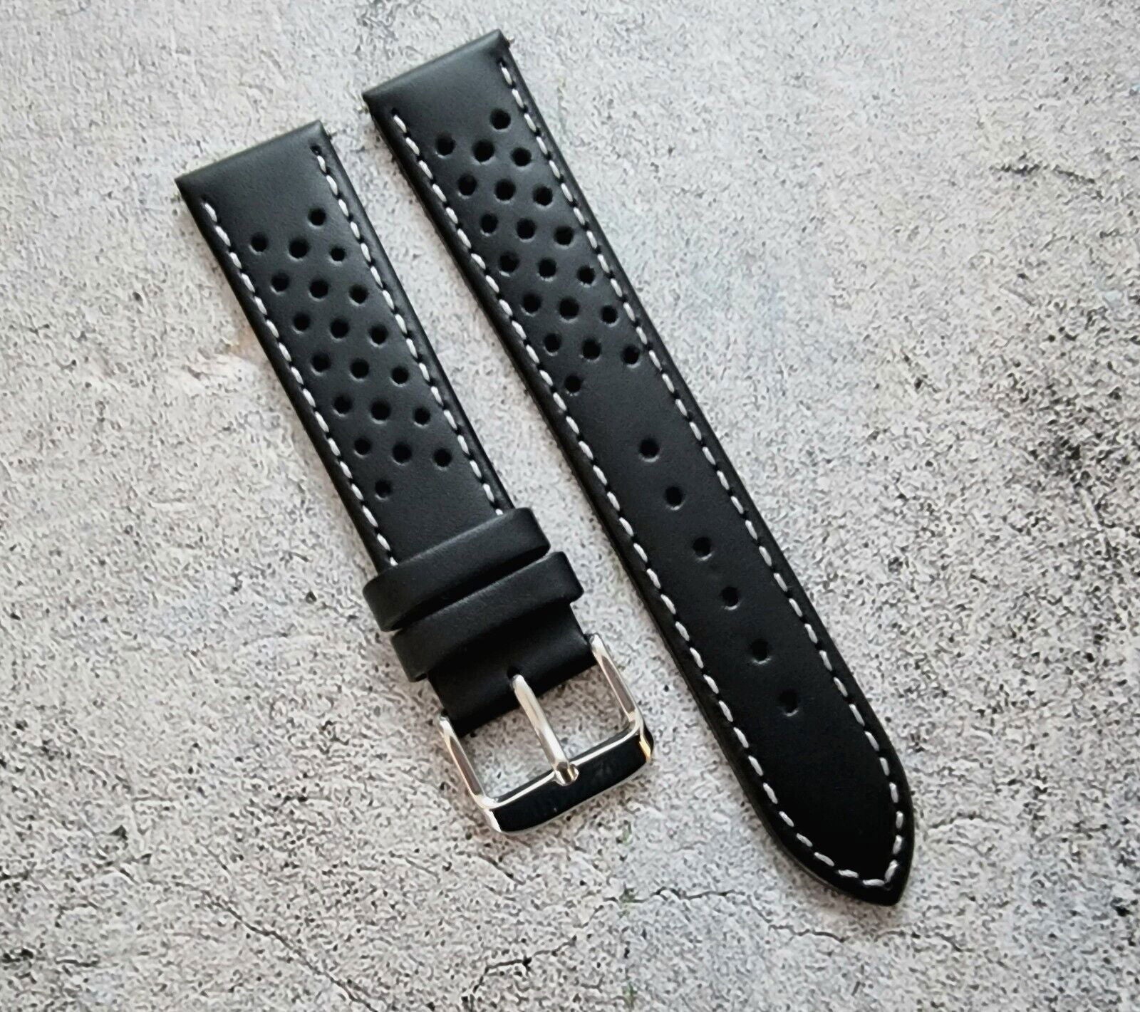 Premium Leather Rally Watch Strap 18mm 20mm 22mm 24mm - Wrist Envy