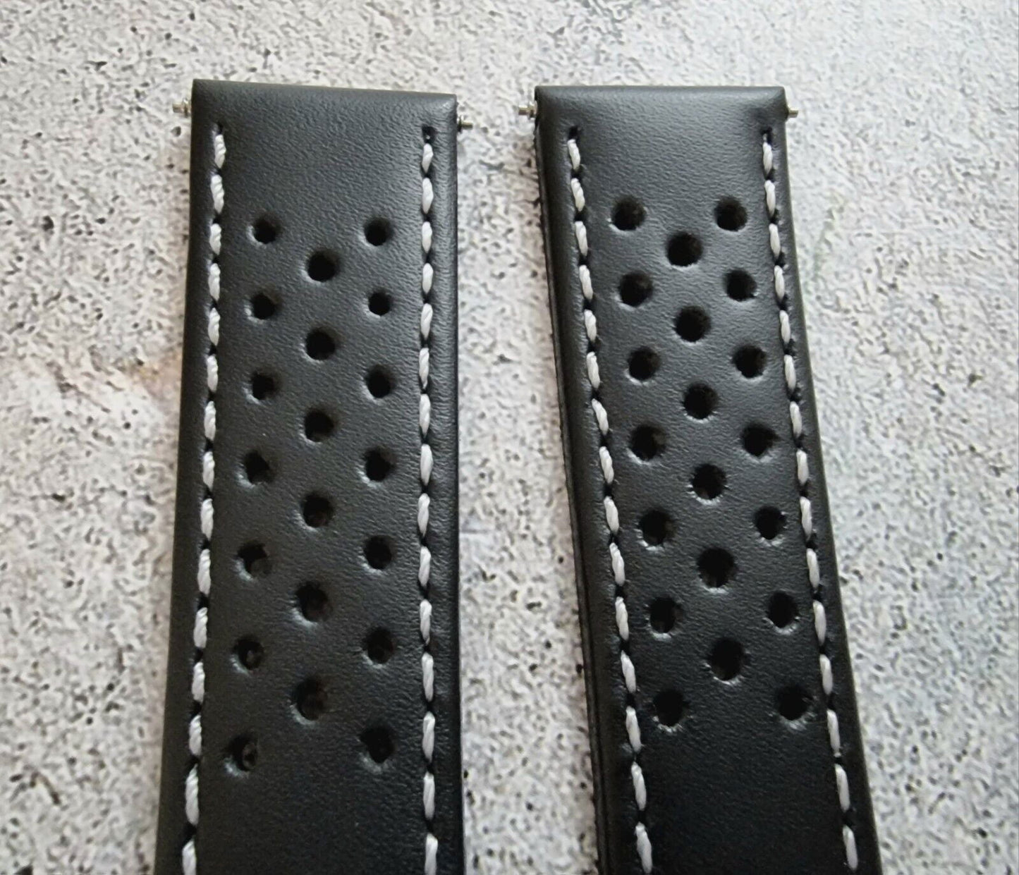 Premium Leather Rally Watch Strap 18mm 20mm 22mm 24mm - Wrist Envy
