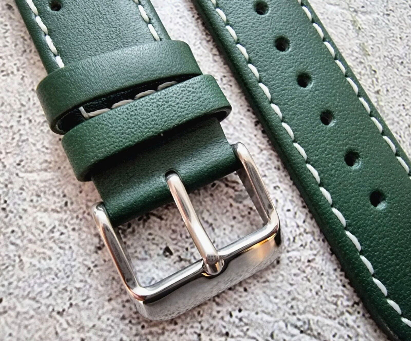 Premium Leather Rally Watch Strap 18mm 20mm 22mm 24mm - Wrist Envy