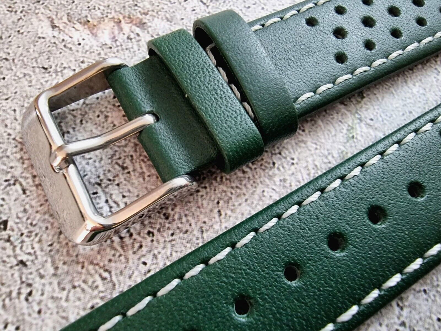 Premium Leather Rally Watch Strap 18mm 20mm 22mm 24mm - Wrist Envy