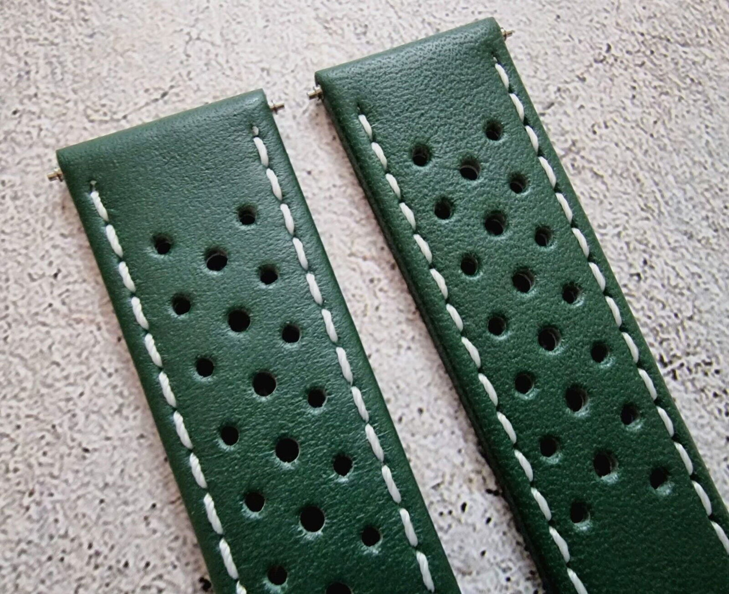 Premium Leather Rally Watch Strap 18mm 20mm 22mm 24mm - Wrist Envy
