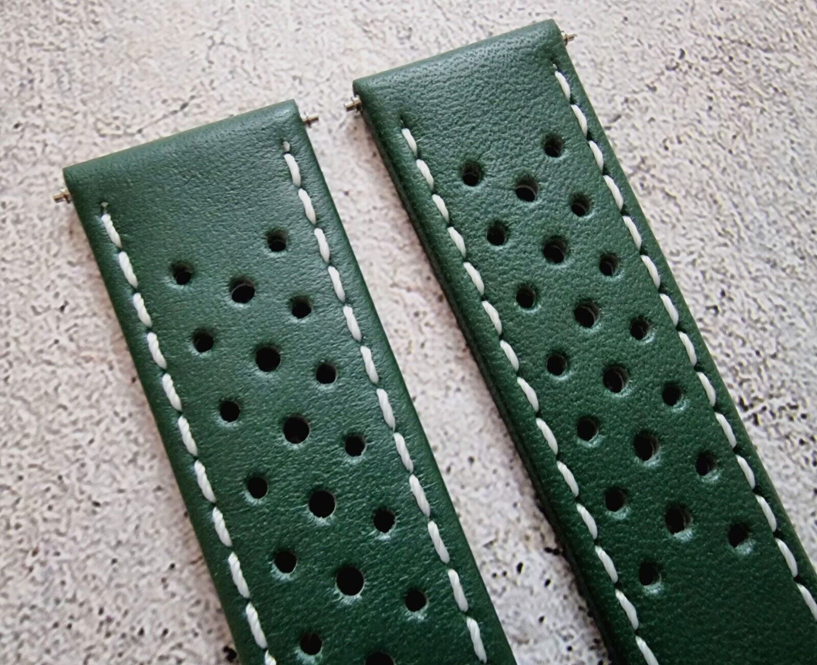 Premium Leather Rally Watch Strap 18mm 20mm 22mm 24mm - Wrist Envy