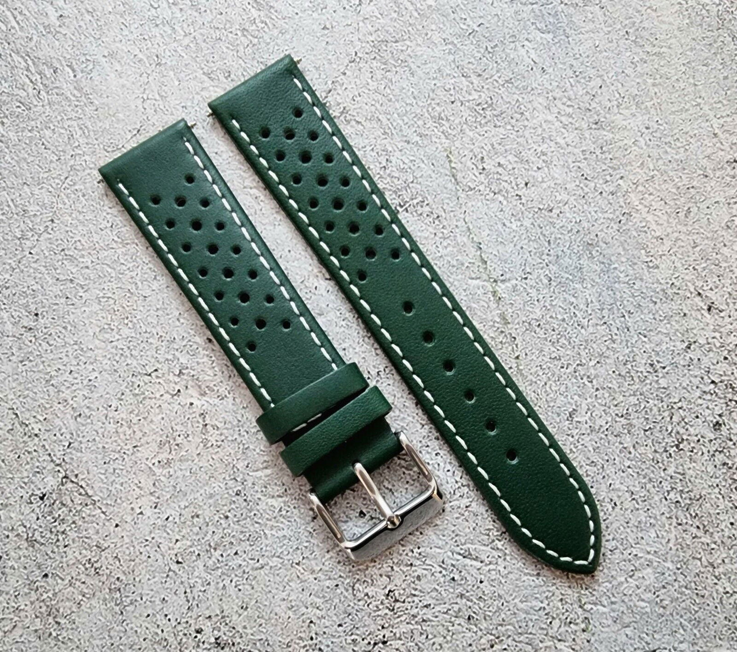 Premium Leather Rally Watch Strap 18mm 20mm 22mm 24mm - Wrist Envy