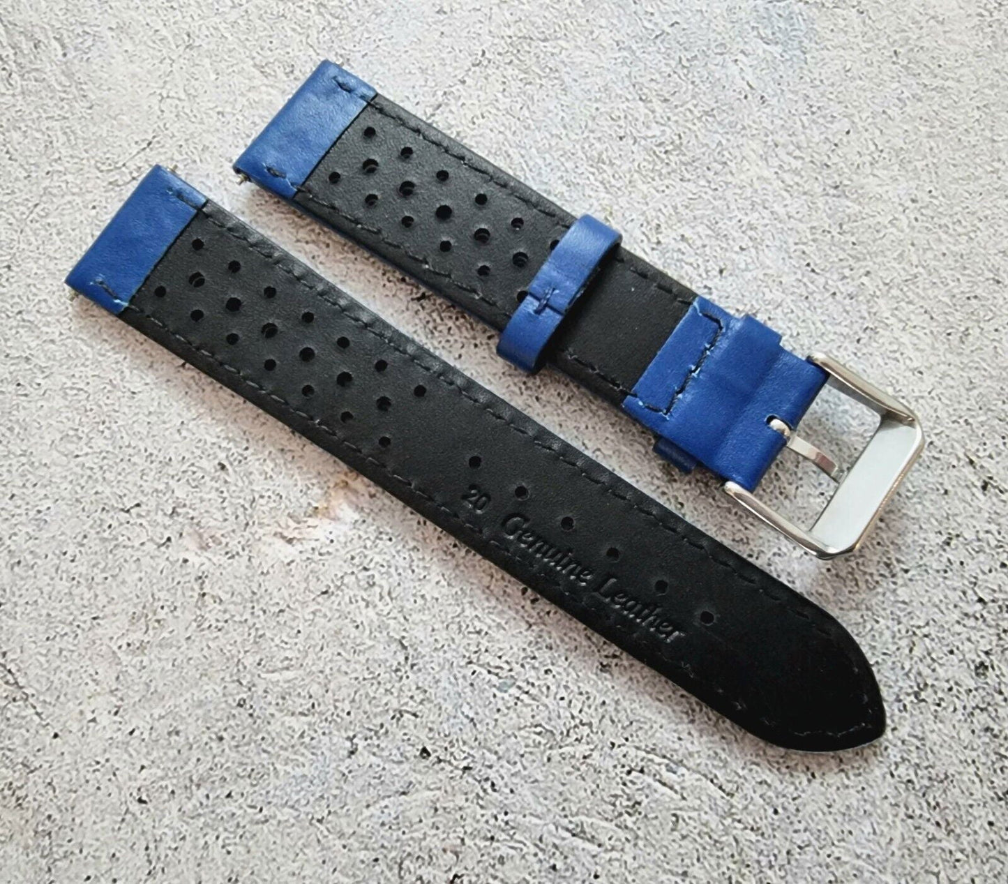 Premium Leather Rally Watch Strap 18mm 20mm 22mm 24mm - Wrist Envy