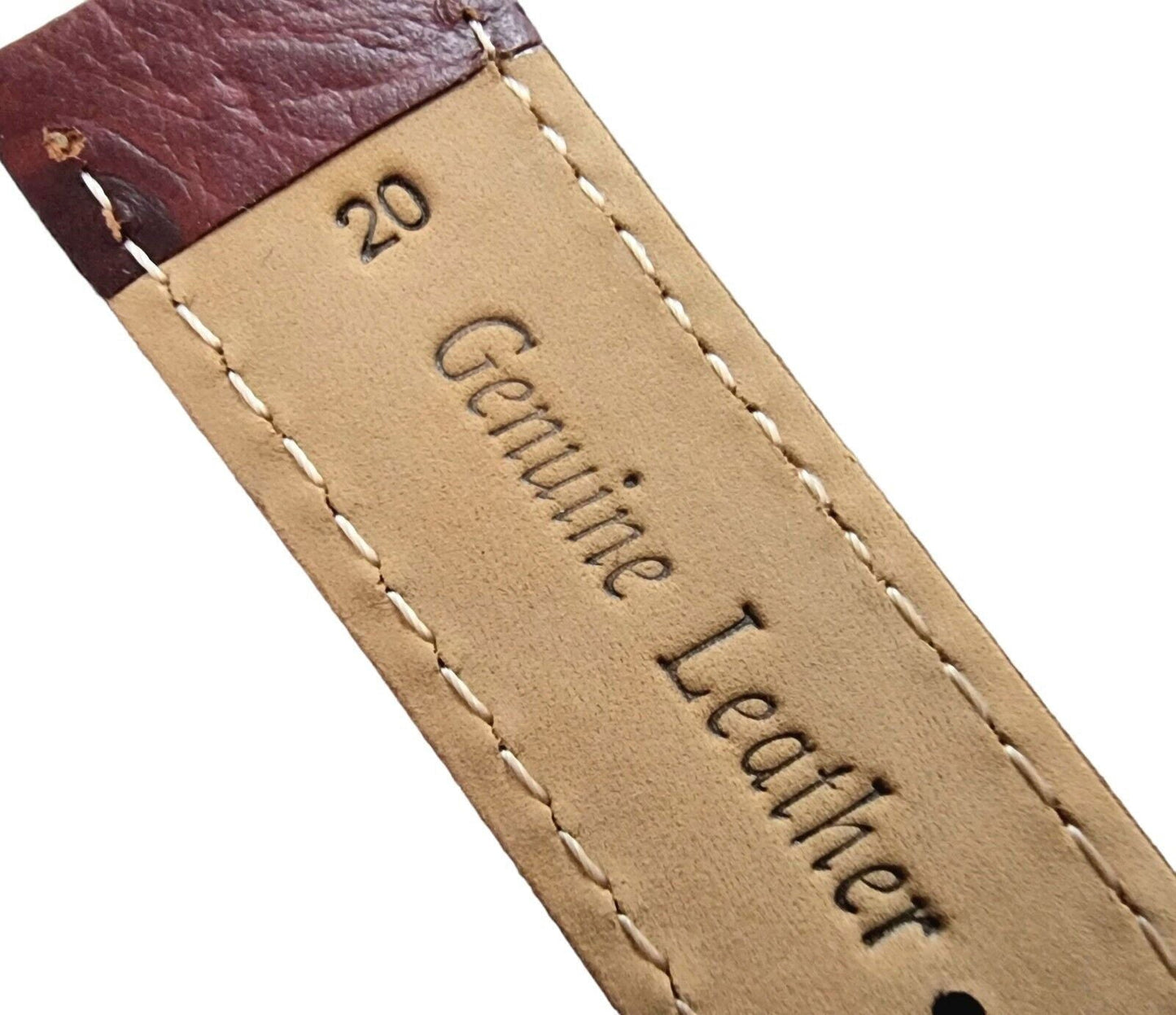 Premium Ostrich Grain Watch Strap Genuine Leather Red Brown Blue Black 18mm 20mm - Wrist Envy