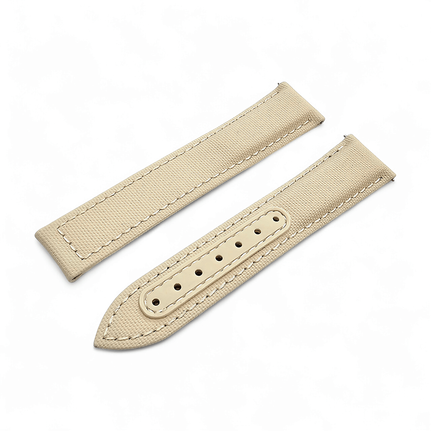Premium Sailcloth Deployment Watch Strap 20mm 22mm Beige - Wrist Envy