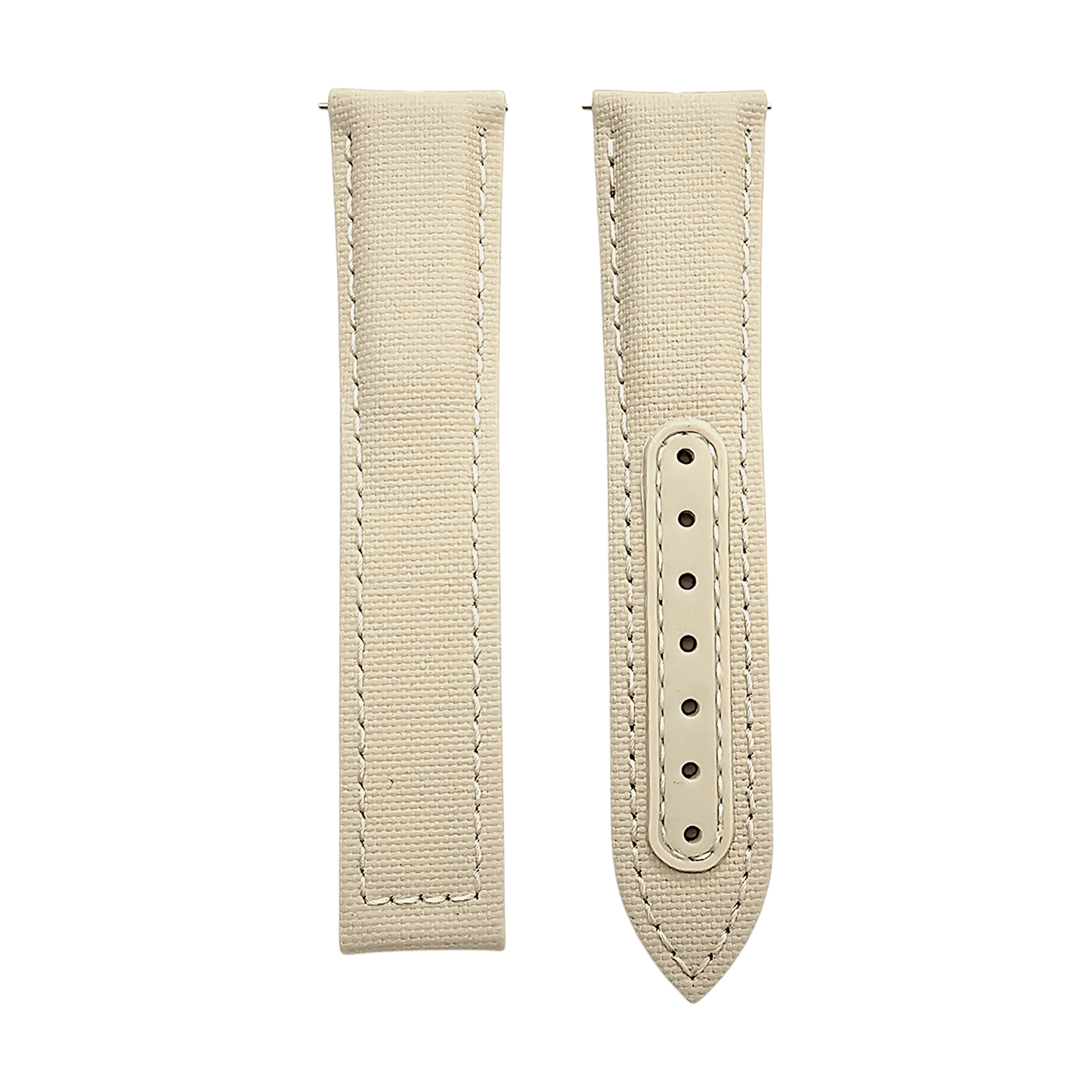 Premium Sailcloth Deployment Watch Strap 20mm 22mm Beige - Wrist Envy