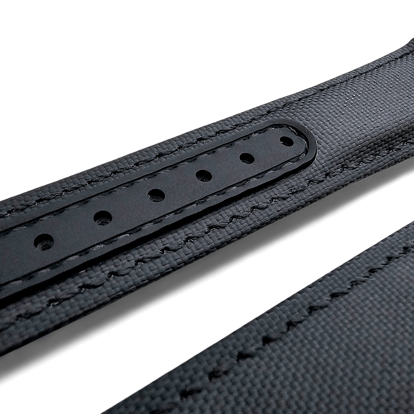 Premium Sailcloth Deployment Watch Strap 20mm 22mm Black - Wrist Envy