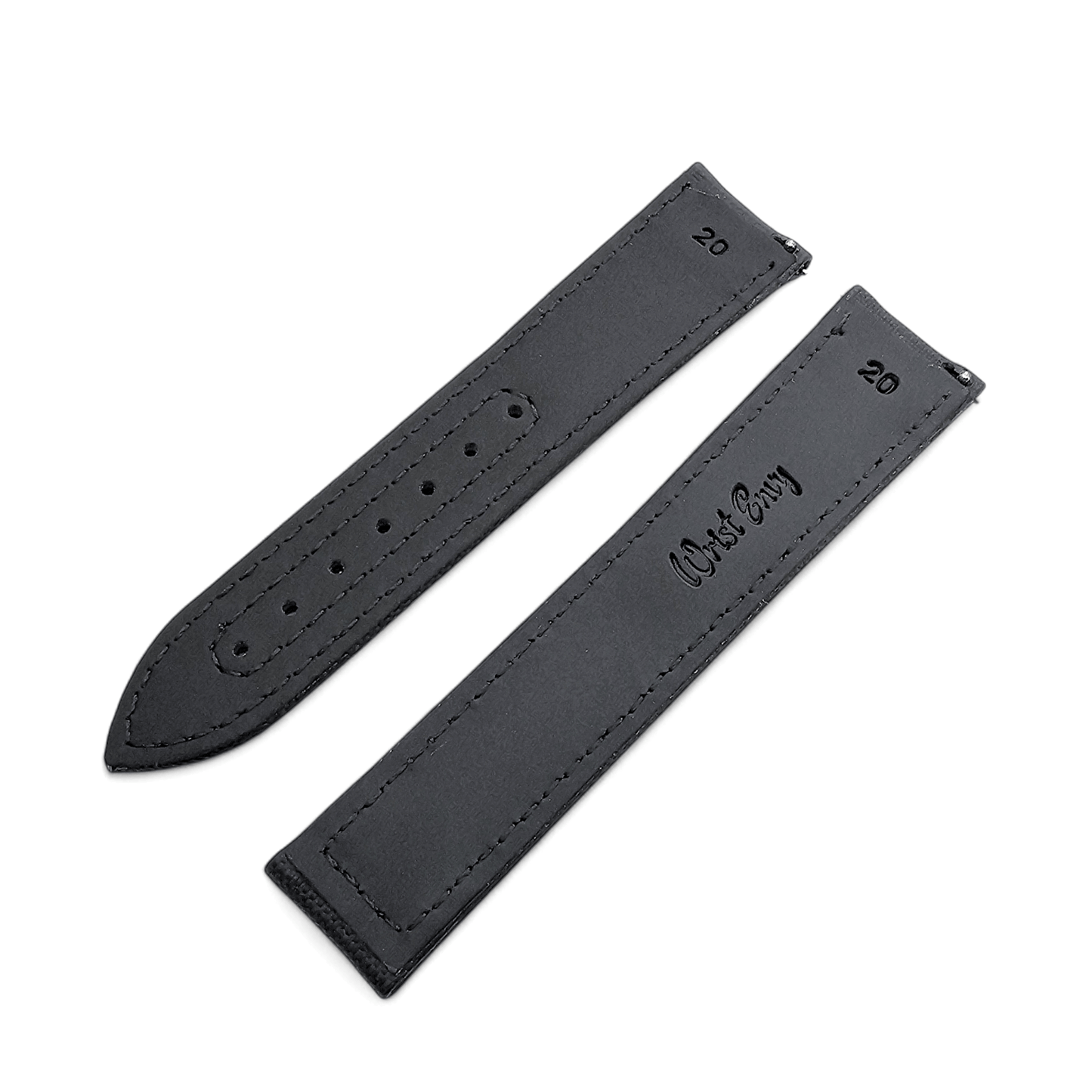 Premium Sailcloth Deployment Watch Strap 20mm 22mm Black - Wrist Envy