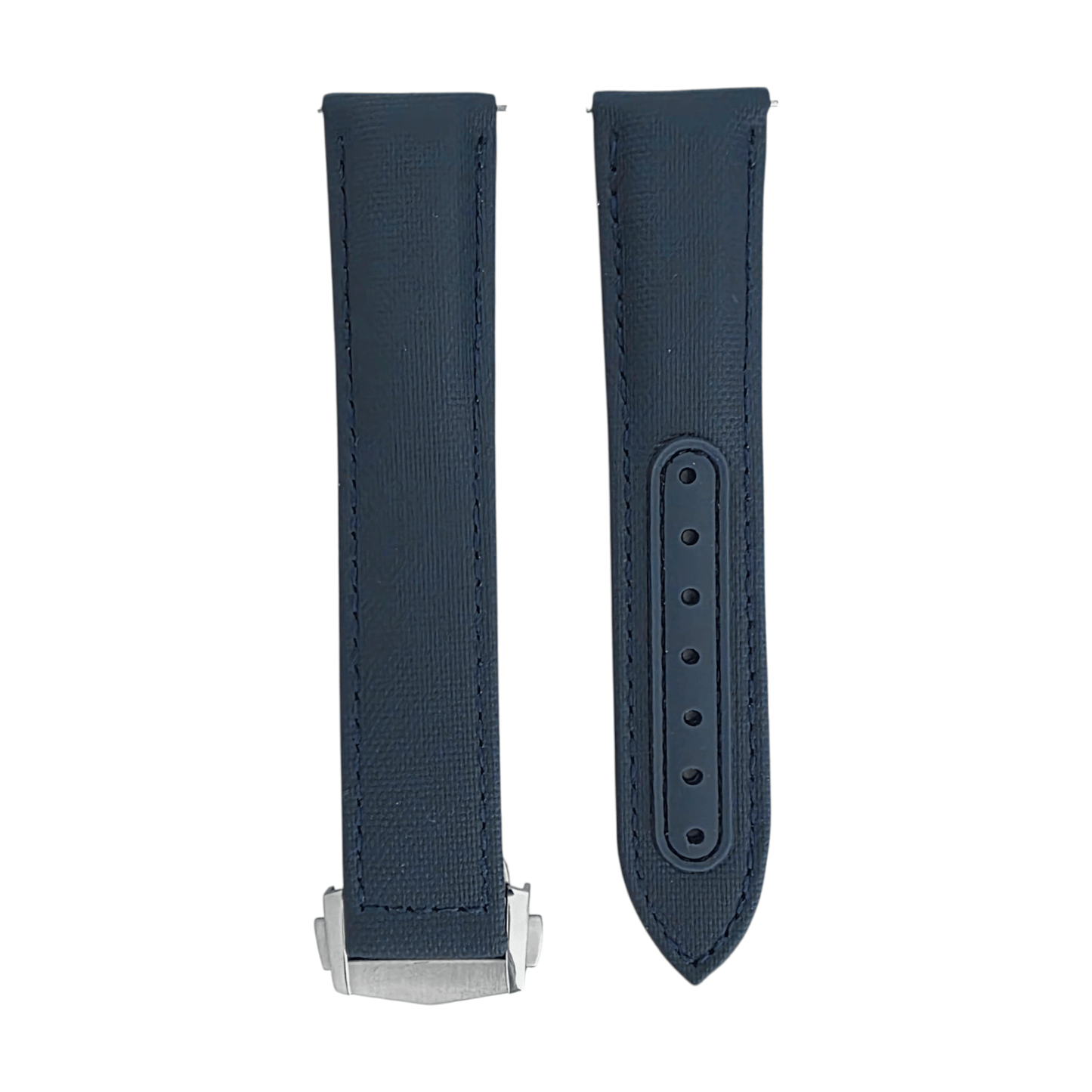 Premium Sailcloth Deployment Watch Strap 20mm 22mm Blue - Wrist Envy