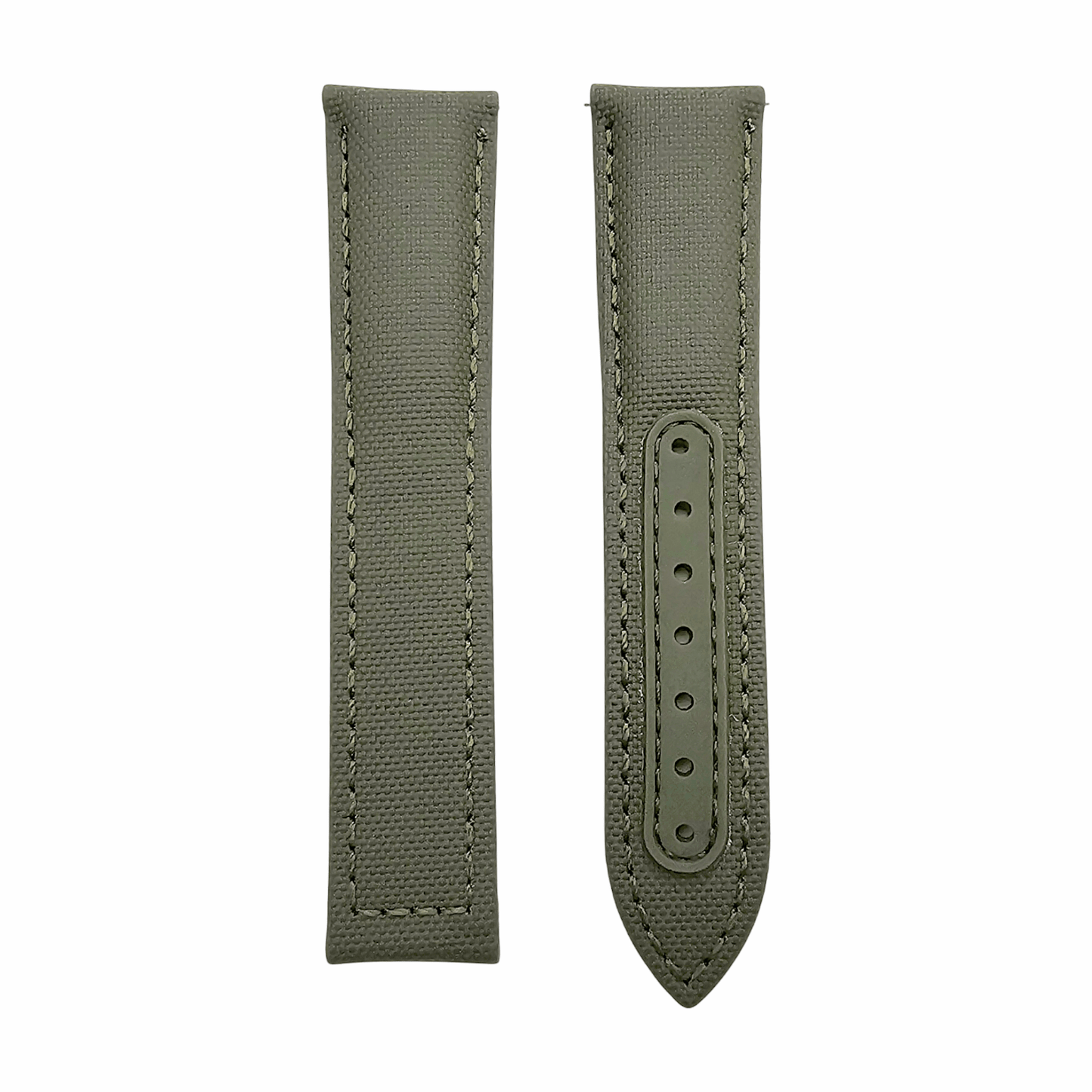 Premium Sailcloth Deployment Watch Strap 20mm 22mm Green - Wrist Envy