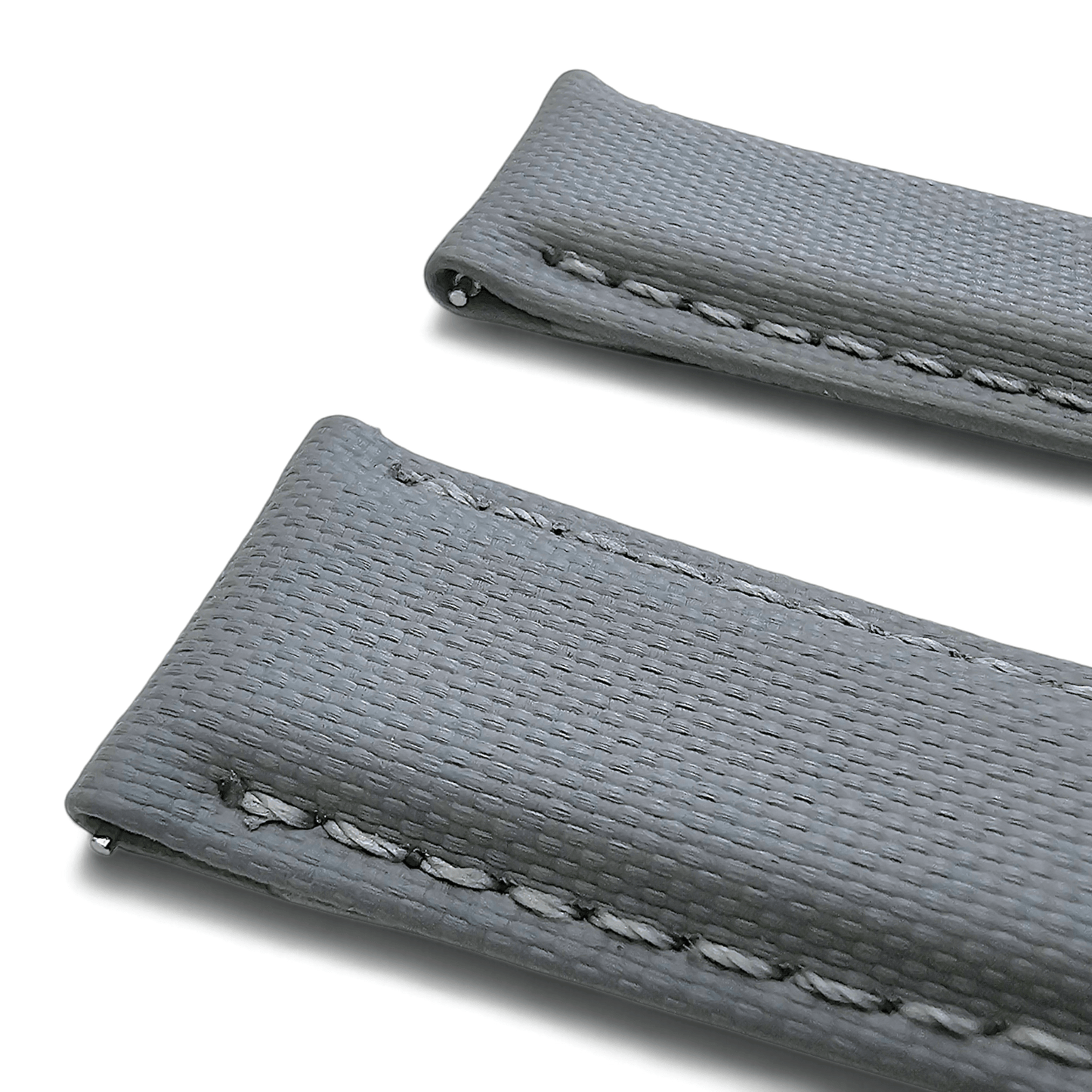 Premium Sailcloth Deployment Watch Strap 20mm 22mm Grey - Wrist Envy
