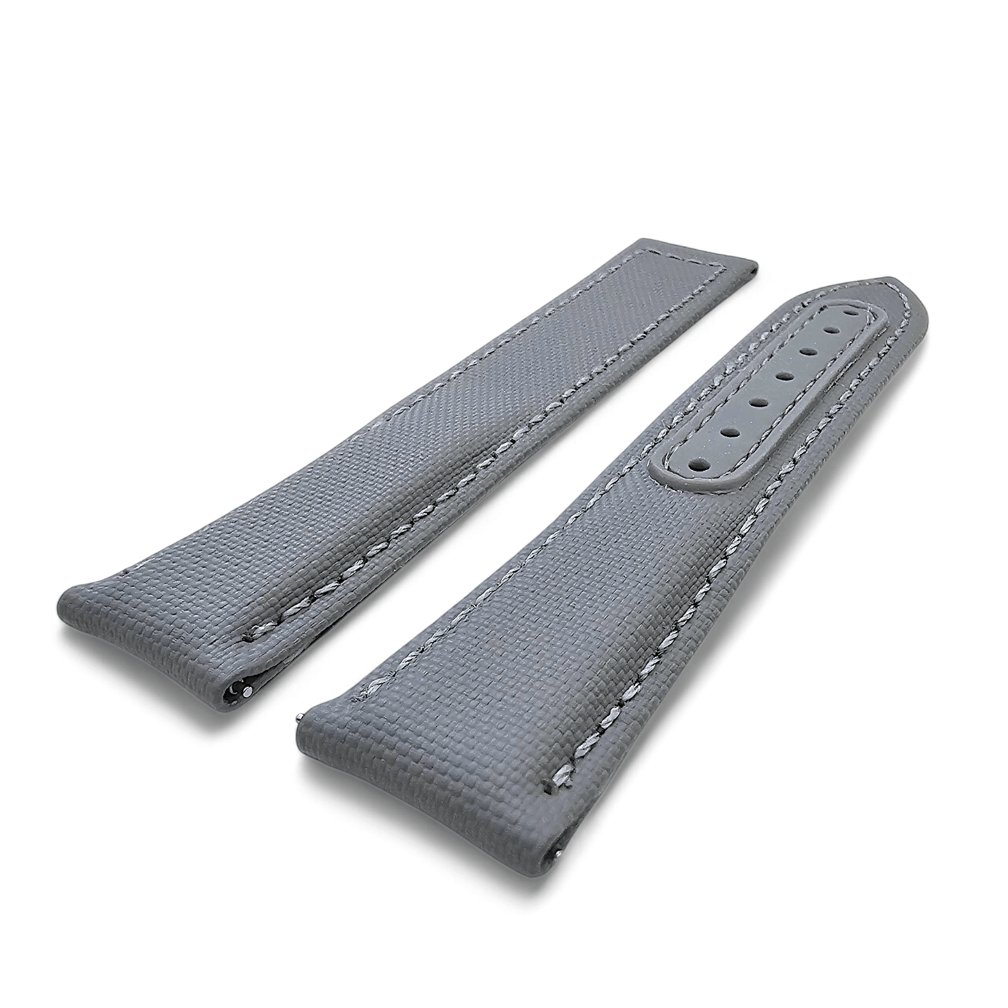 Premium Sailcloth Deployment Watch Strap 20mm 22mm Grey - Wrist Envy